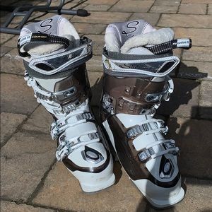 Salomon Women's Ski Boots - White and Brown